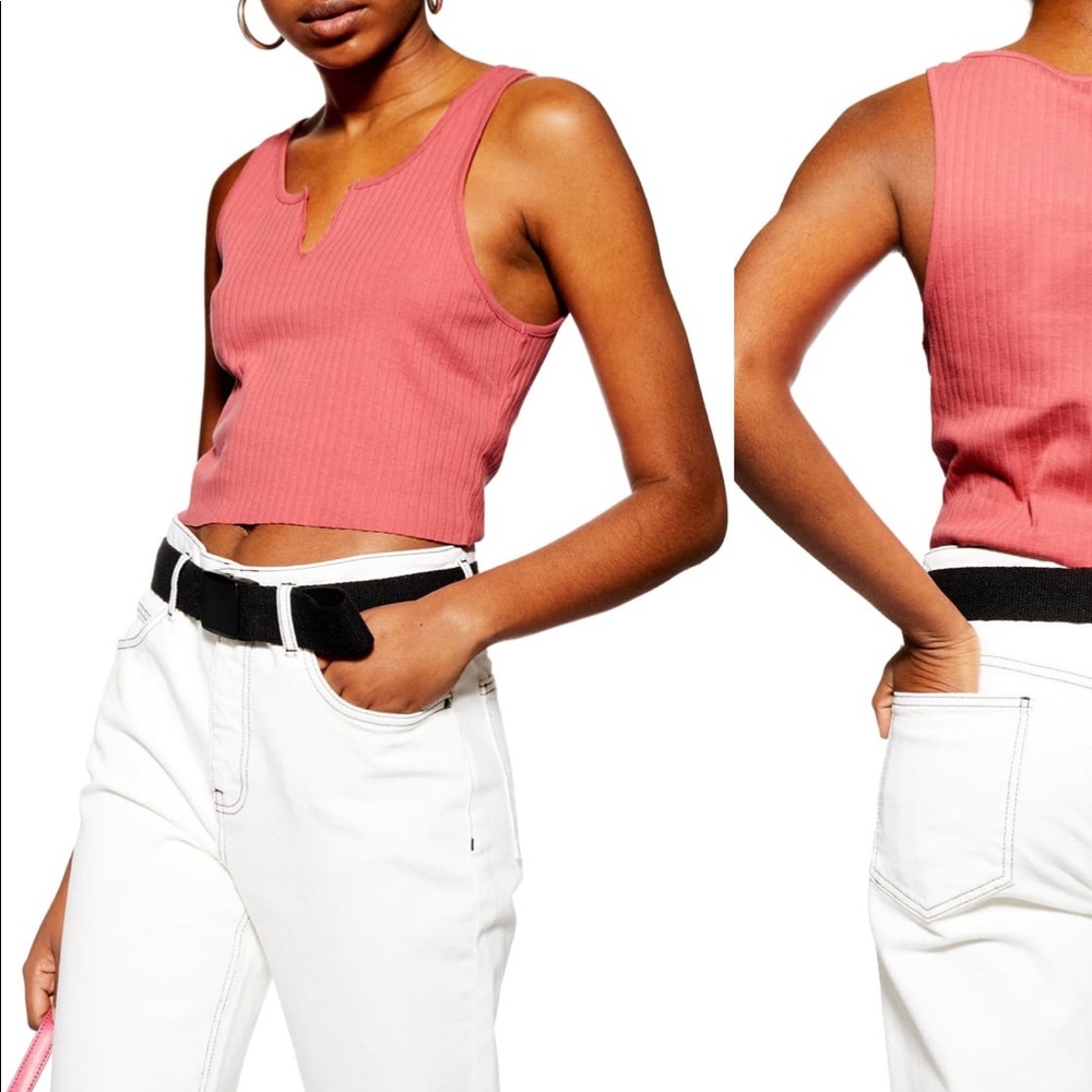 Topshop Ribbed Tank Top